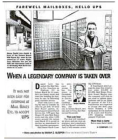 When a legendary local company is taken over
